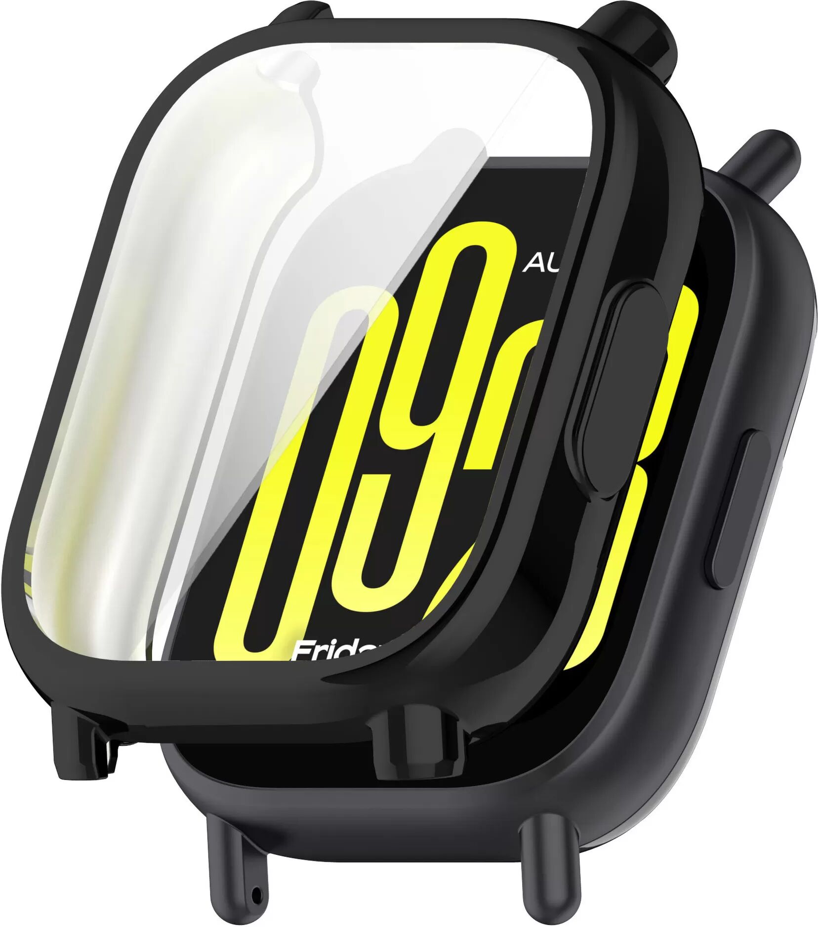 INF Coque noire galvanisée pour Redmi Watch 5 Lite - Protection intégrale en TPU