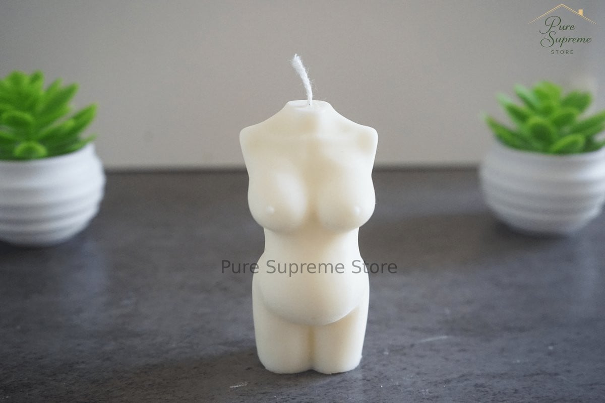 Handgemaakte decoratiekaars zwangere vrouw