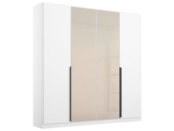 Rauch Möbel Drehtürenschrank, Weiß, Champagner, 2 Fächer, 181x210x54 cm, Blauer Engel, Goldenes M, Made in Germany, Schlafzimmer, Kleiderschränke, Kleiderschränke 4-türig