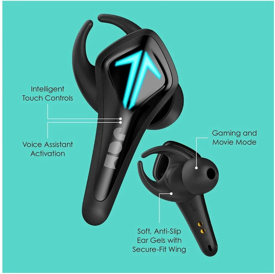 Jam TWS Game On Mobile Gaming True Wireless Earbuds, Black