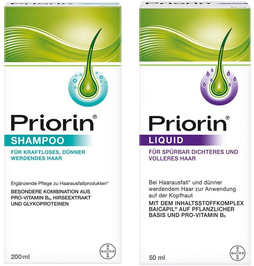 Priorin Shampoo und Liquid Pumplösung bei Haarausfall 200+50ml