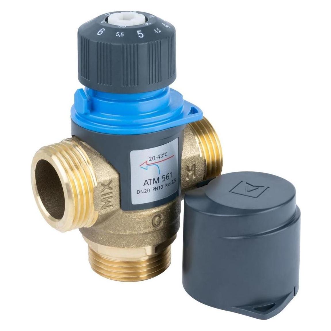 Afriso 1256110 Thermostat Mischventil ATM 561, DN20, G1", 20÷43°C, Kvs 2,5 m3/h (1256110)