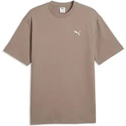 PUMA Herren Shirt ESS ELEVATED Relaxed Material Tee, Größe XL in Grau Grau