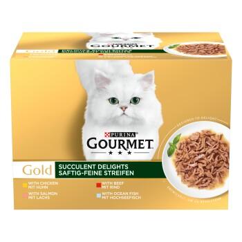 GOURMET Gold Saftig-feine Streifen Sorten-Mix 96x85g