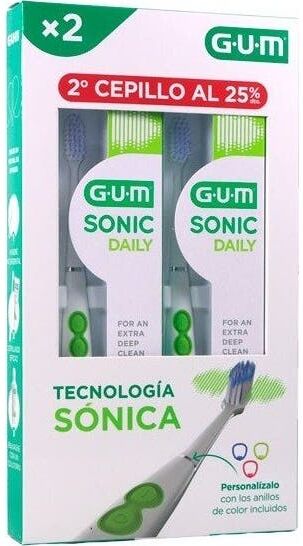 Gum Pack Sonic Daily Cepillo Eléctrico Blanco 2 uds