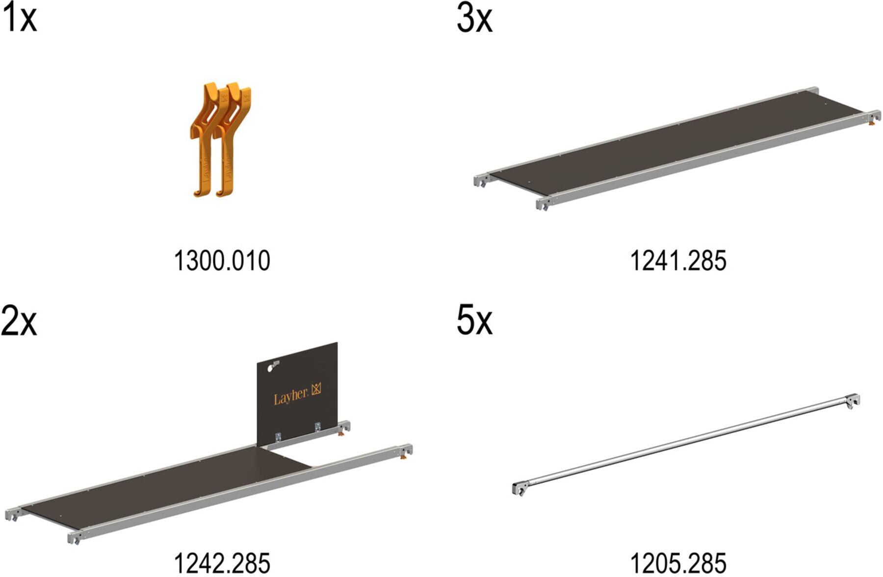 Layher Fahrgerüst Nachrüst-Set 2110 Typ 1400019)