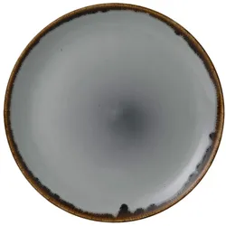 Obstteller „Harvest Grey“, Ø 21,7 cm, Dudson, handbemalte Keramik, 12er-Packung