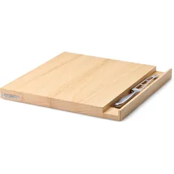 CONTINENTA Käse-Set mit Messer Gummibaum 36x25x2,5cm