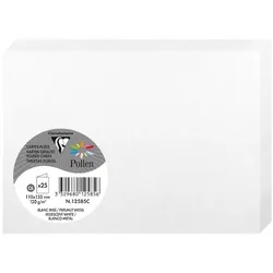 Pollen 250x Pollen, Faltkarten 110x155 mm, 210g - Perlmuttweiß 12585C