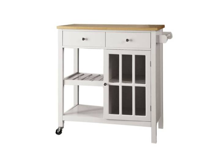 Küchenwagen Ela, mit Vitrinenschrank