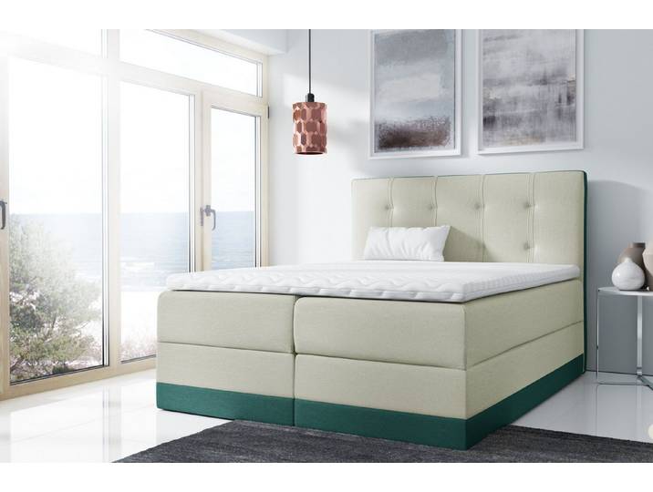 MF Design Boxspringbett Boxspringbett ROYAL mit Bettkasten und Federautomatik, Vorhanden
