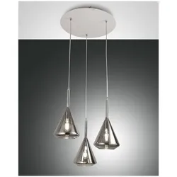 Fabas Luce Tris Pendelleuchte E27 3X40W fumé