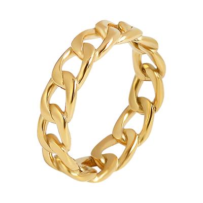 Fingerring AKZENT "Paulina, Langlebig, IP-Gold-Veredelung, Gr. 52 - 60" Gr. 56, gold (goldfarbig52), Fingerringe, Damen, 56, Edelstahl, Fingerring