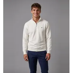 Gant für Herren. 2008005 Weiß gebrochener Half-Zip-Pullover Jersey Shield (L), Lässig, Baumwolle