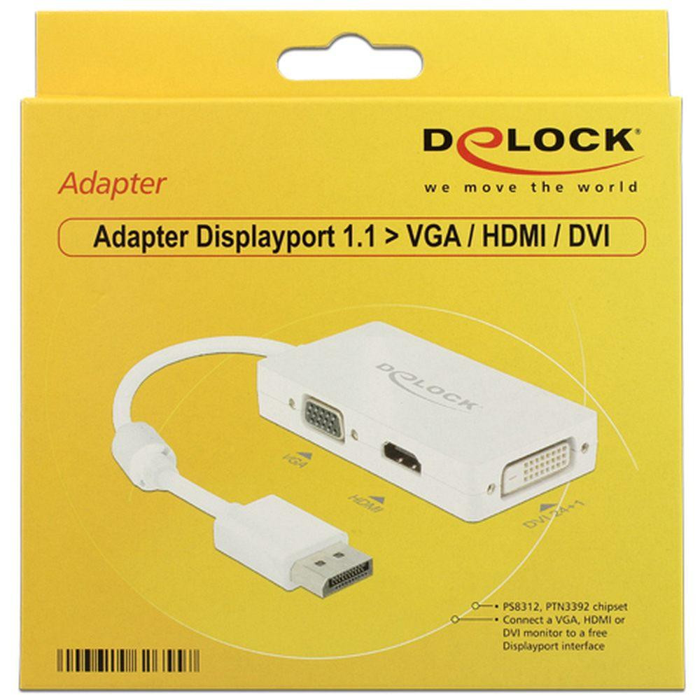 Delock DisplayPort-adapter met mannelijke DisplayPort-aansluiting