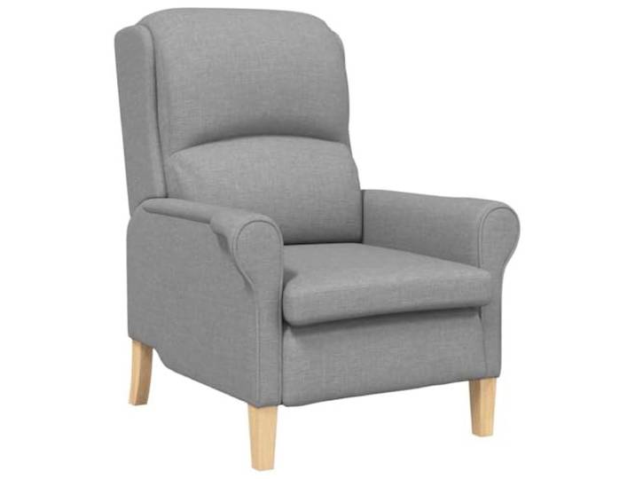 HAQWRDQSG Moderner Sessel Hellgrau Stoff Polstersessel 76 x 94 x 102 cm Bequemer Polstersessel mit Massivholzbeinen und Schaumstoffpolsterung, ideal für Wohnzimmer und Schlafzimmer.
