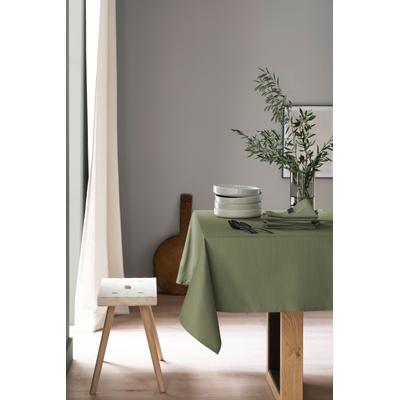 Tischdecke "Base", grün (khaki), B:140cm L:170cm, Baumwolle, SCHÖNER WOHNEN-KOLLEKTION, Tischdecken, Tischdecke, aus reiner, sanforisierter Baumwolle