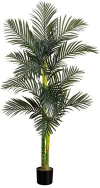 Nearly Natural 6-ft Artificial Double Stalk Golden Cane Palm Tree