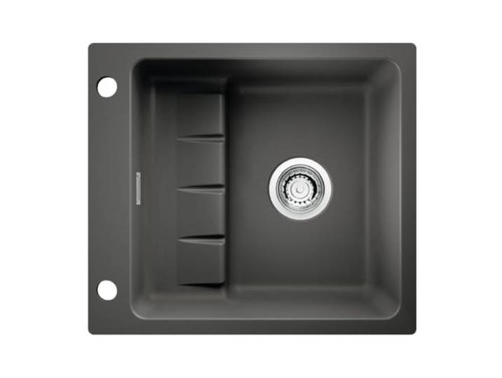 NABER 1091012 Einbauspüle flächenbündig PickUP F mit Premium-Drehexzentergarnitur, ab 600 mm Schrankbreite, Keramik, Schiefer