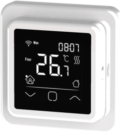 Riberger C16 WiFi Thermostat Fußbodenheizungen digital WLAN, Weiß, Raumthermostat 230V inkl. Sensor für elektrische Fußbodenheizungen