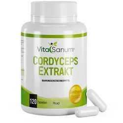 VitaSanum® - Cordyceps Extrakt 120 Kapseln 600 mg - Apothekenherstellung