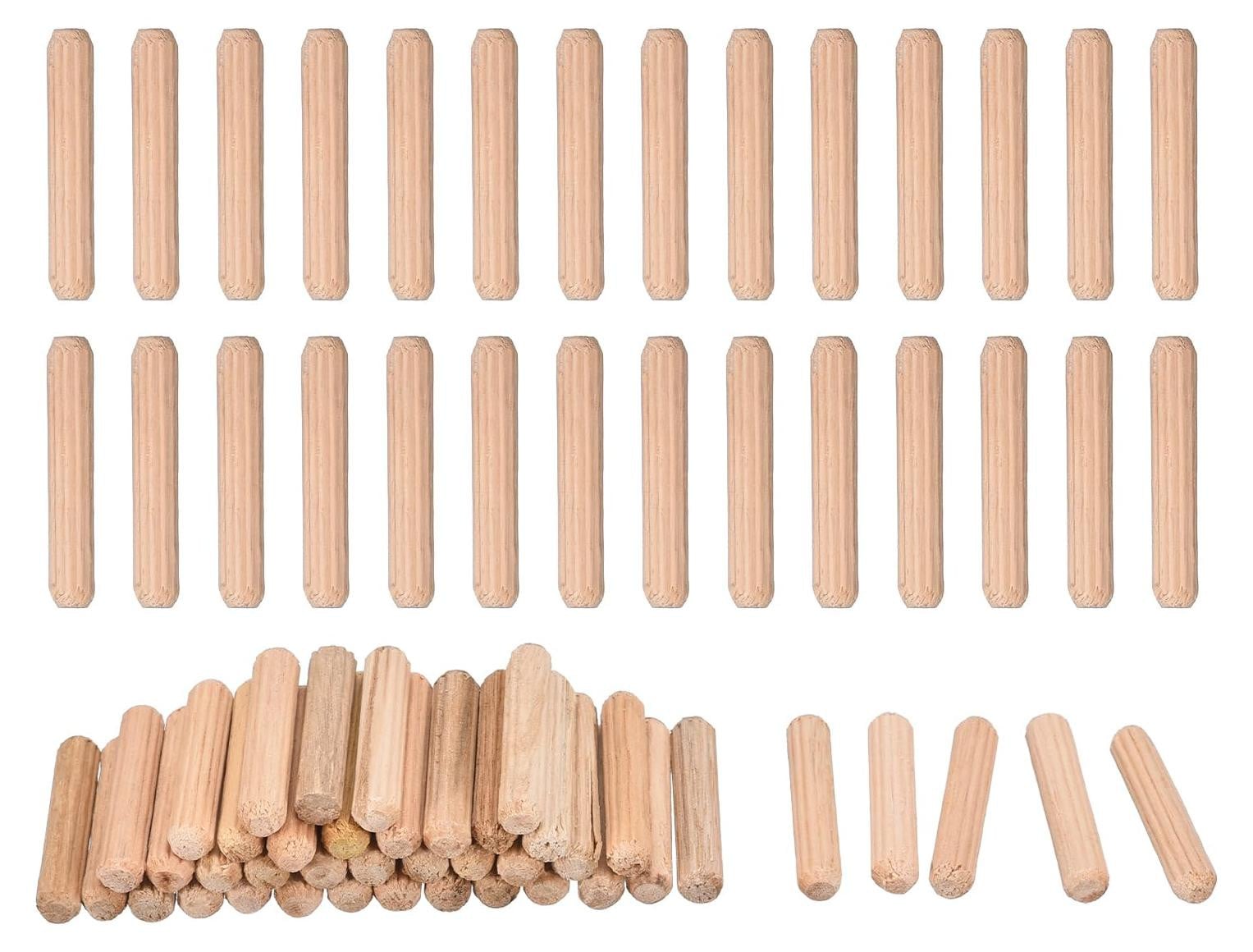 Solidchoice Holzdübelstiften 5x30mm - 90 stuks Gerillde Hout voor Meubelmontage