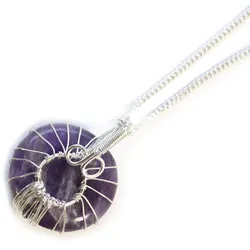 Tree of Life Gemstone Necklace - Amethyst