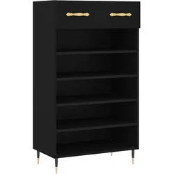 Helloshop26 - Modernes Design Schuhschrank praktische Aufbewahrung 60 x 35 x 105 cm aus schwarzem Holz