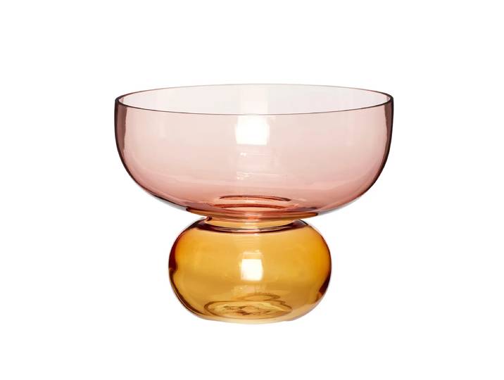 Hübsch Interior - Show Vase, bernstein / alt rosa
