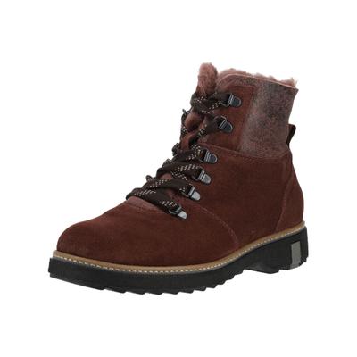 Schnürstiefelette WALDLÄUFER "Waldläufer Stiefelette Leder", Damen, Gr. 39, Leder Textil, braun, Schuhe Schnürstiefelette