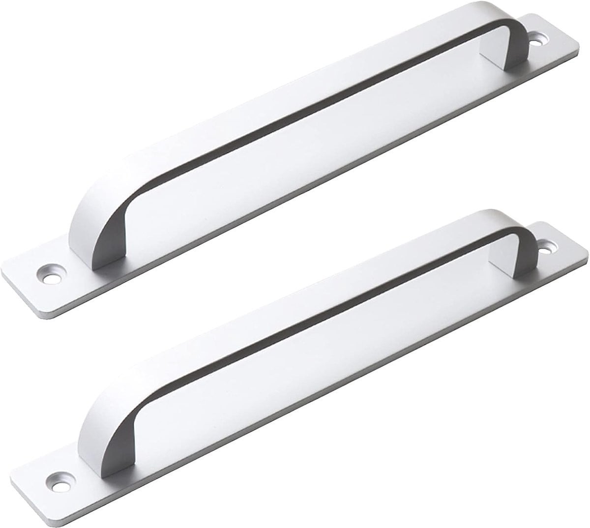 Set van 2 zwarte schuifdeurgrepen van massieve aluminiumlegering voor meubels