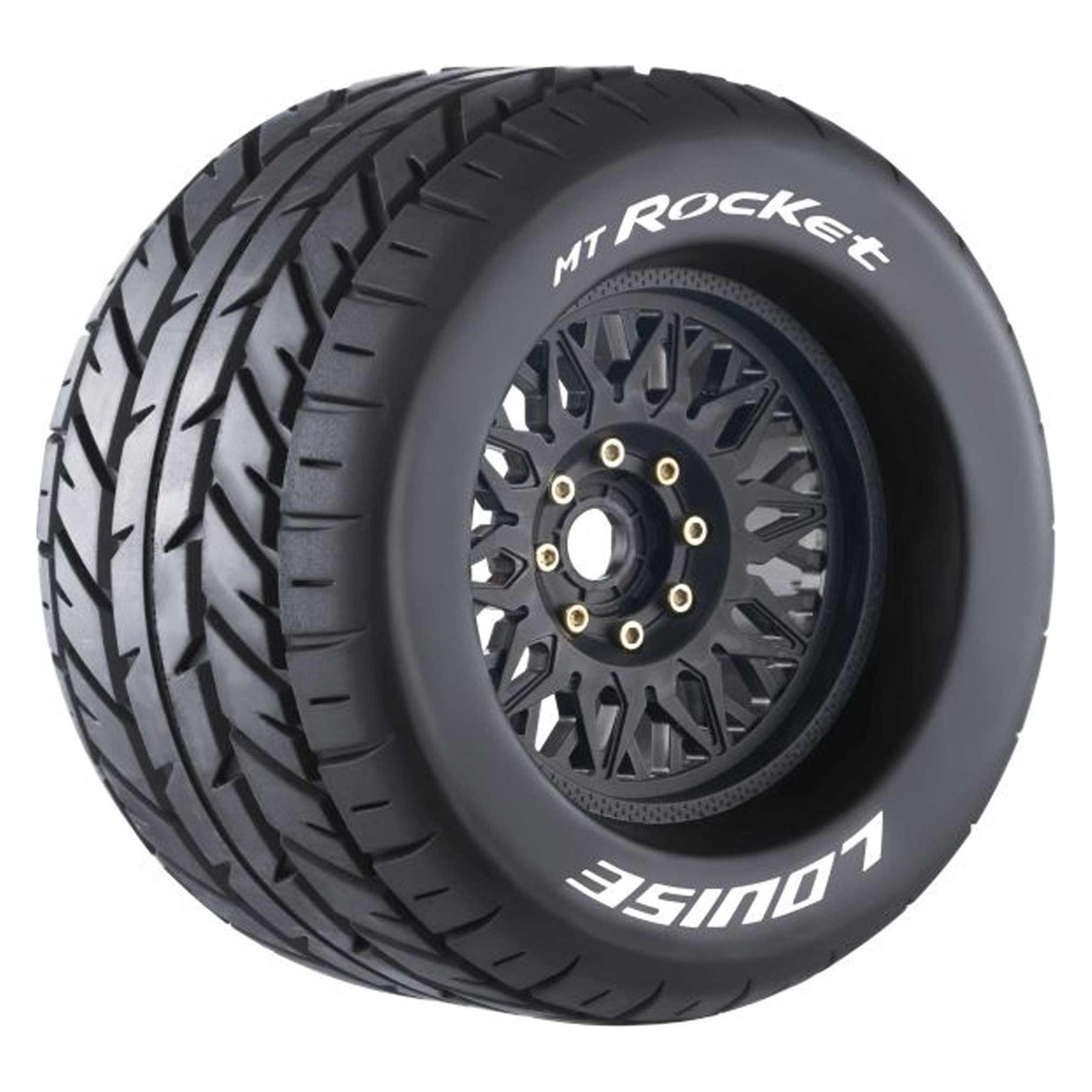 Louise MT-ROCKET 1/8 SPORT (2) Uni-Sechskant tauschbar Felge schwarz 0 & 1/2 OFFSET HEX 17MM (LOUT3217X)
