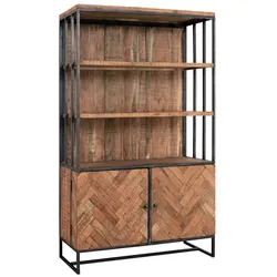 WOLFMÖBEL Regal Parquet Holz Braun Akazie