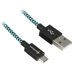 Sharkoon USB 2.0 Stecker auf Micro USB (0.50 m, USB 2.0), USB Kabel