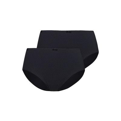 Slip SUSA "2er Pack Slip Montreal", Damen, Gr. 40, schwarz, Obermaterial: 73% Polyamid PA. 27% Elasthan EL., Unterhosen Slip
