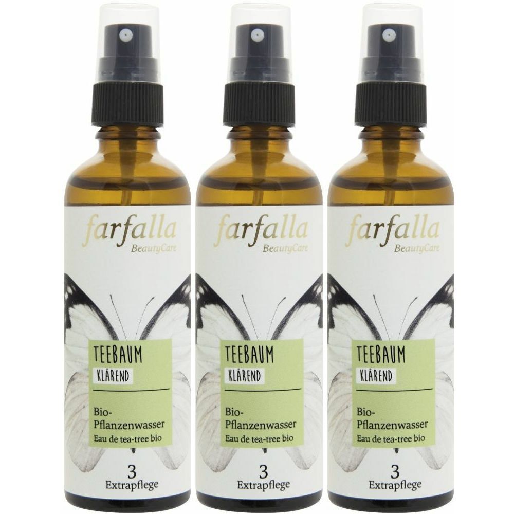 Farfalla Bio-Pflanzenwasser Teebaum Spr 75 ml x3 3x75 Spray