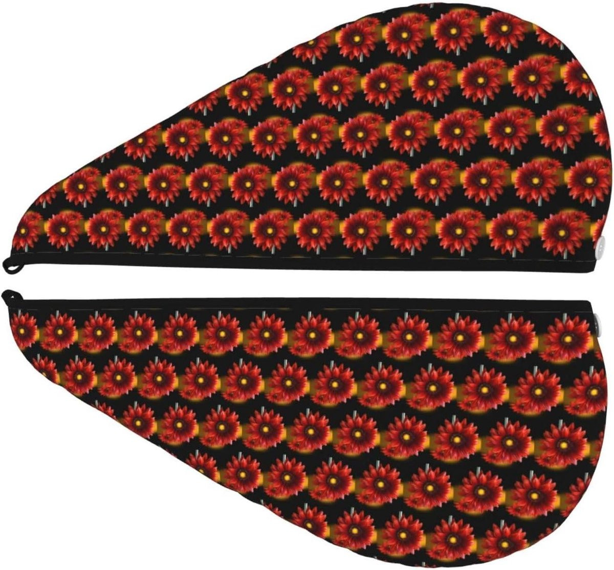 Zwarte Haar Handdoek Wrap - Super Absorberende Haartulband - 64 x 26 cm