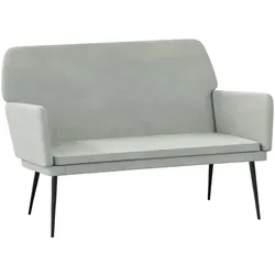 vidaXL Sitzbank Hellgrau 108x79x79 cm Samt