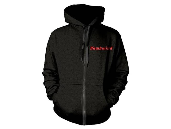 Hawkwind Unisex Volwassen Doremi Full Zip Hoodie (M) (Zwart/Goud), Zwart/Goud, M