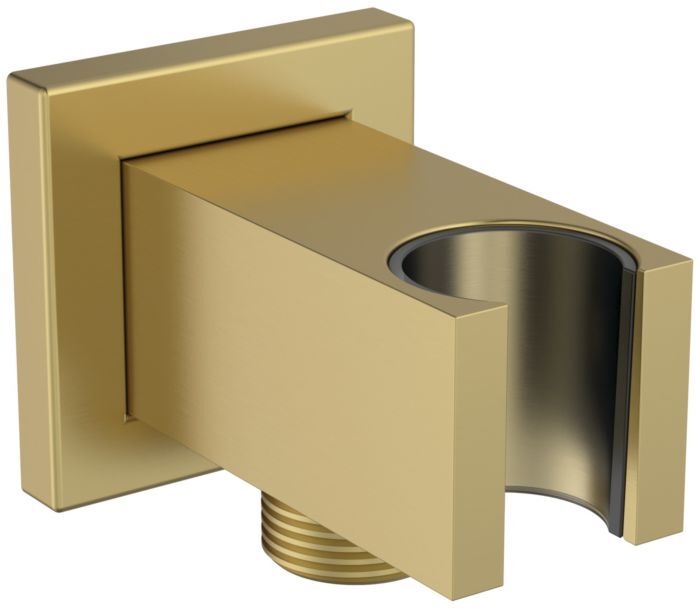 Ideal Standard Atelier Wandanschlussbogen BC771A2 mit Brausehalter, UP G1/2, eckig, Brushed Gold