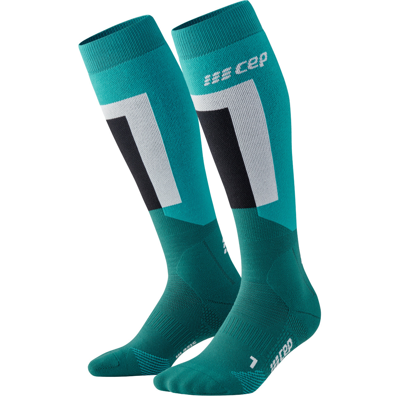 CEP Damen Skisocken THERMO COMPRESSION turquoise/green - 2