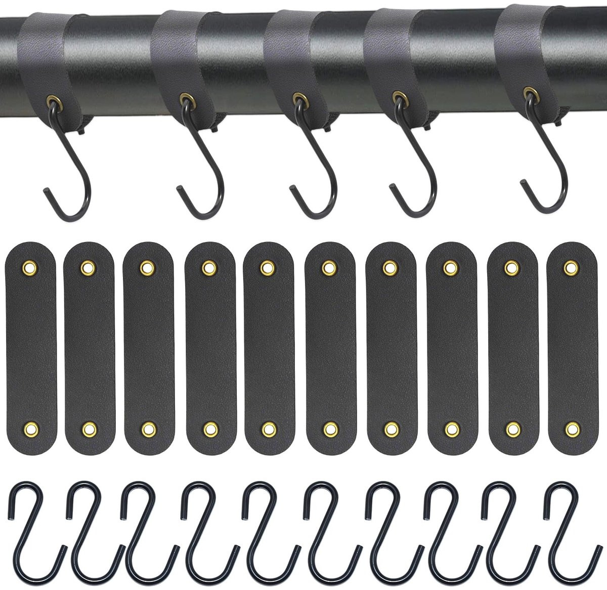 Dailygoods Dailygoody Multifunctionele Kledinghaak - Zwart - 10 Stuks