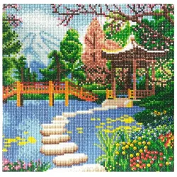Craft Buddy Gärten von Fuji, 30x30cm Crystal Art Kit