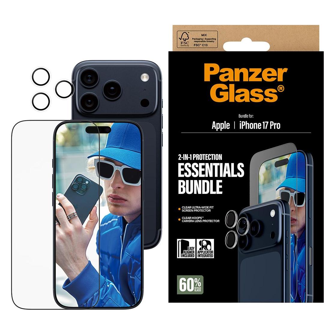 PanzerGlass 2-in-1 Essentials Set (1 Stk., Apple iPhone 17 Pro) (PG96915)