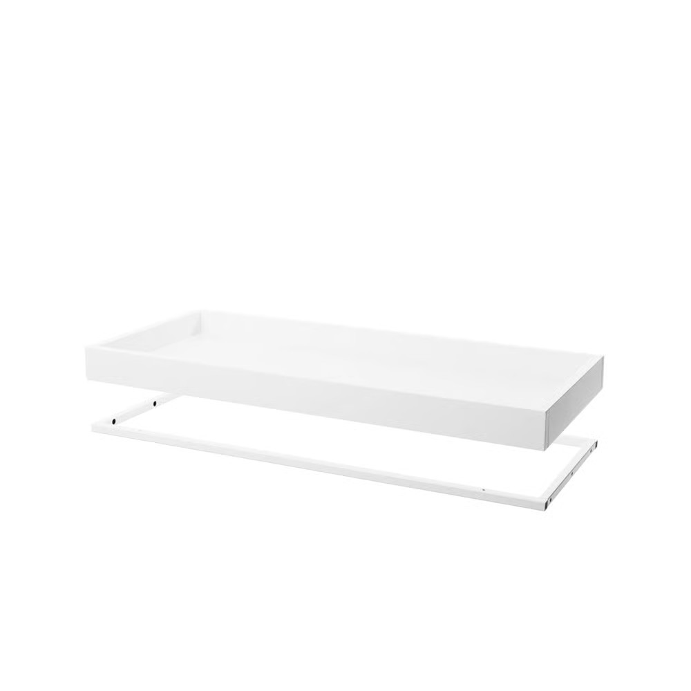 Zweed Molto plank wit met wit metalen frame