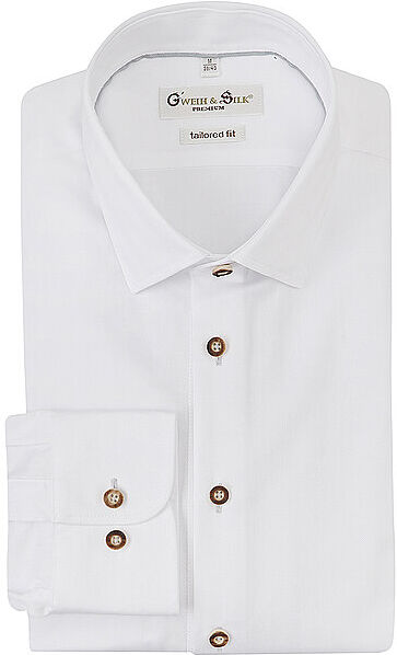 GWEIH & SILK Trachtenhemd Modern Fit WEISSENSEE weiss   M M