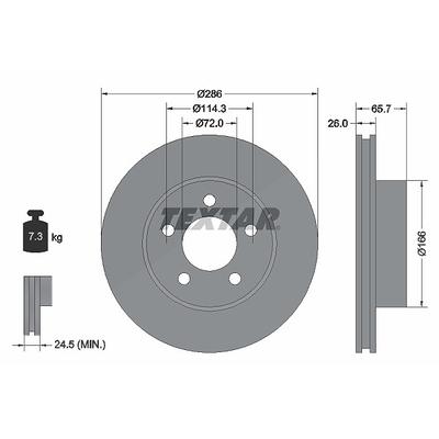 Textar Bremsscheibe [Hersteller-Nr. 92169003] für Ford Usa