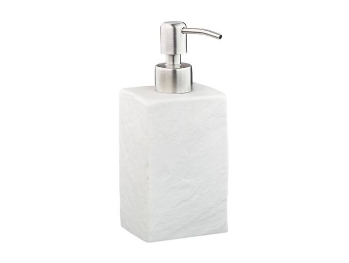 Relaxdays 2 distributeurs de savon carrés blancs