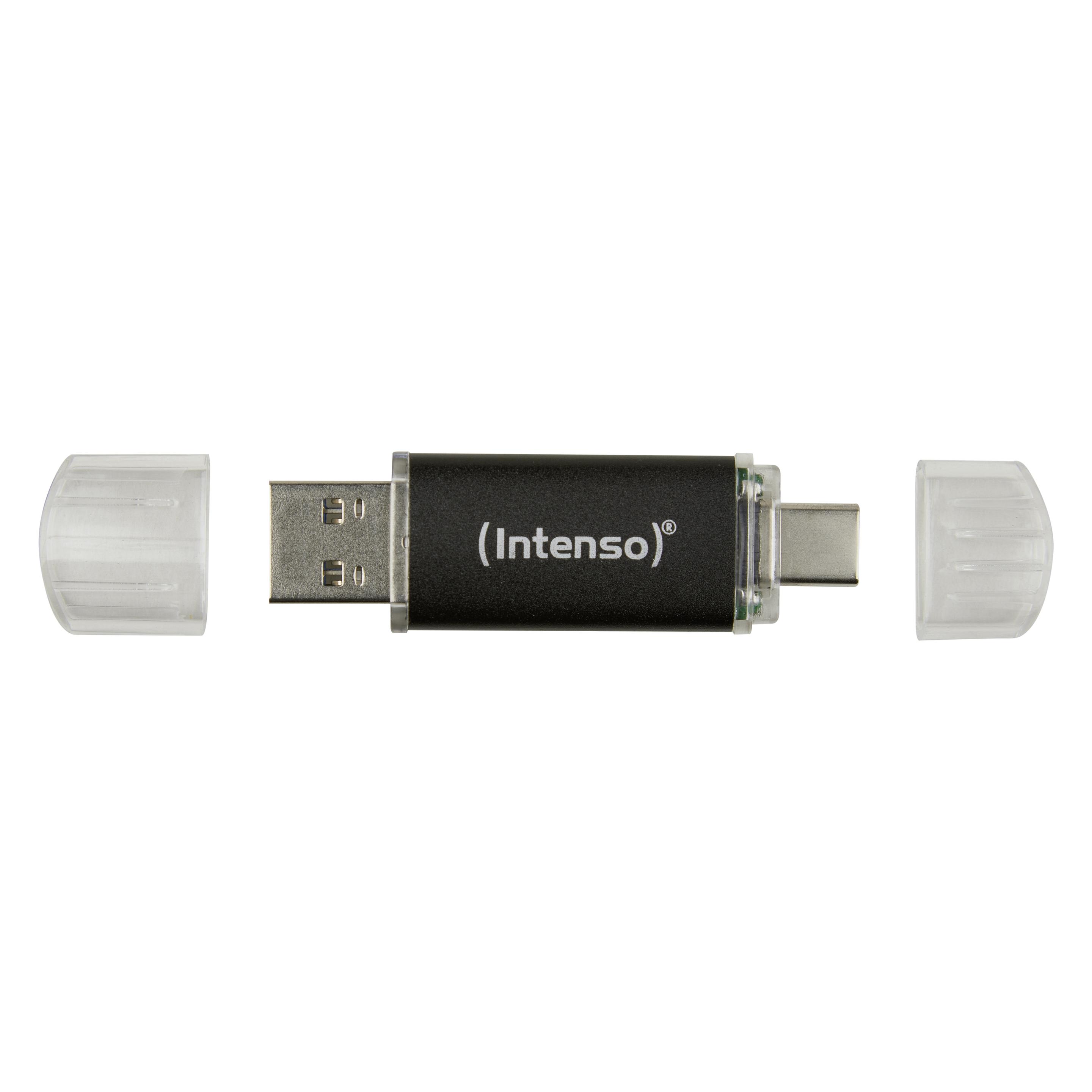 Intenso USB 16GB TWIST LINE 3.2 Gen1+USB-C Anthracite (16 GB, USB-A, USB-C) (3539470)