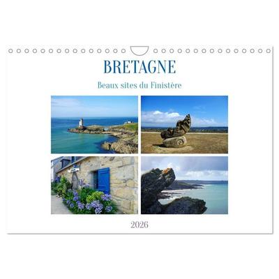 Bretagne Beaux sites du Finistère (Calendrier mural 2026 DIN A4 vertical), CALVENDO calendrier mensuel